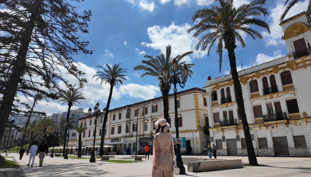 Travel blogger Sophie Chen wanders the stunning promenade of Tangier, Morroco