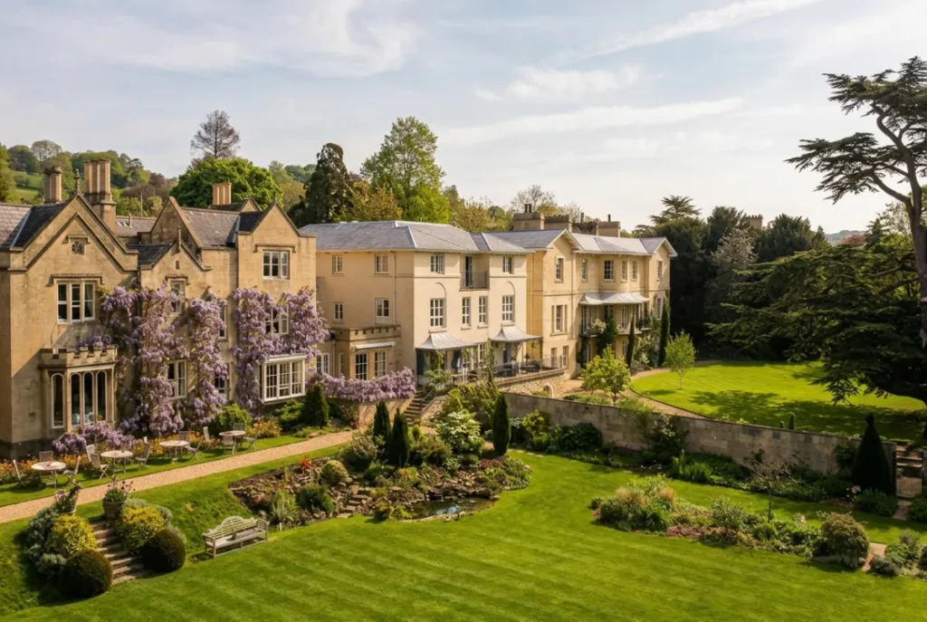 stunning garden of The Bath Priory