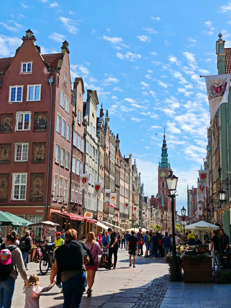 busy main street of gdansk