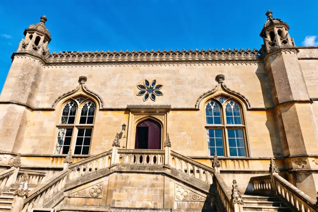 stunning facade of lacock abbey - the location where several harry potter scenes are filmed