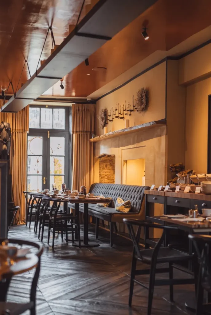 stunning restaurant interior of the boutique hotel no 15 by guesthouse bath