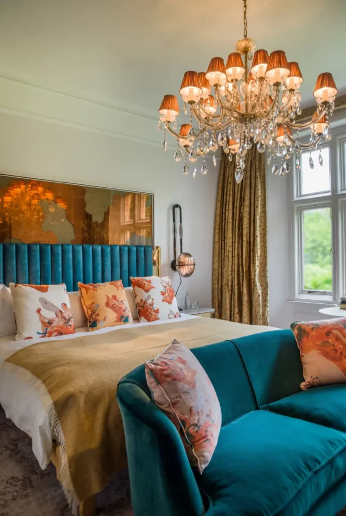 stylish interior of the homewood hotel and spa, a luxury boutique hotel in bath, UK